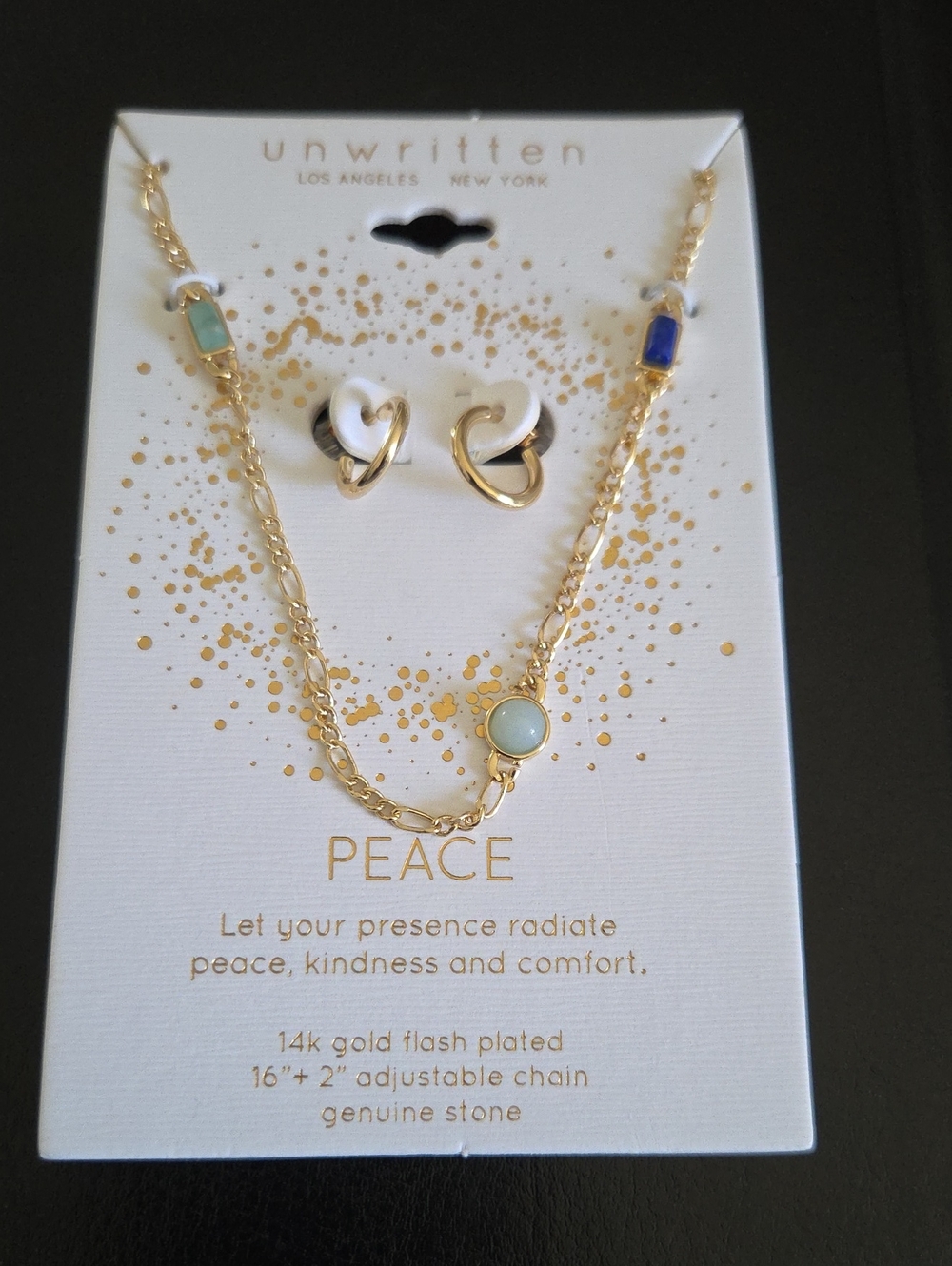 Unwritten Peace Necklace & Earring Set